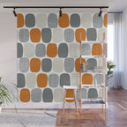 Wonky Ovals in Orange Wall Mural Gallery Image 1