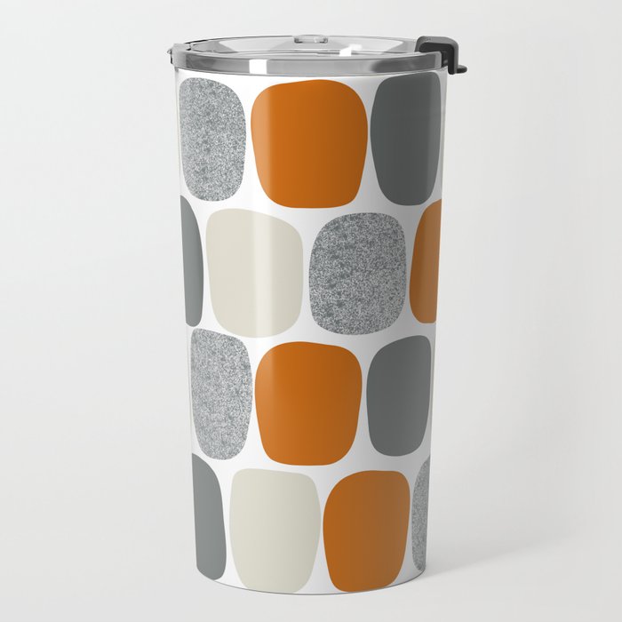 Wonky Ovals in Orange Travel Mug Gallery Image 2