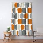 Wonky Ovals in Orange Window Curtain Gallery Image 5