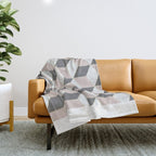 Blush Marble Cube Throw Blanket Gallery Image 1