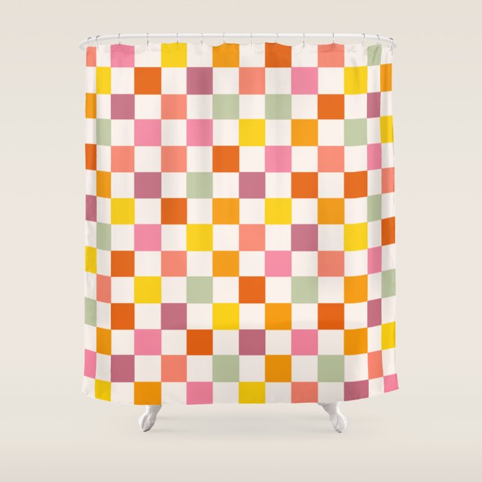 Candy Checkerboard  Shower Curtain Gallery Image 1