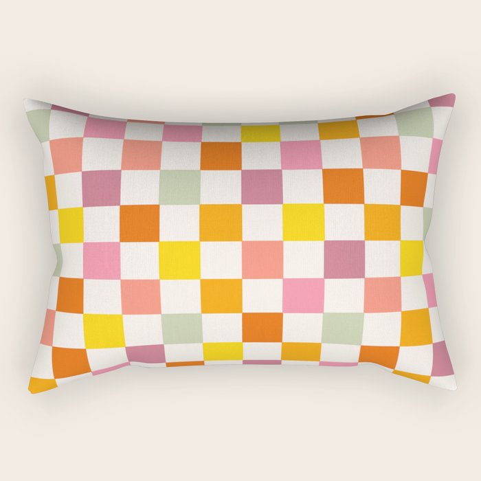 Candy Checkerboard  Rectangular Pillow Gallery Image 1