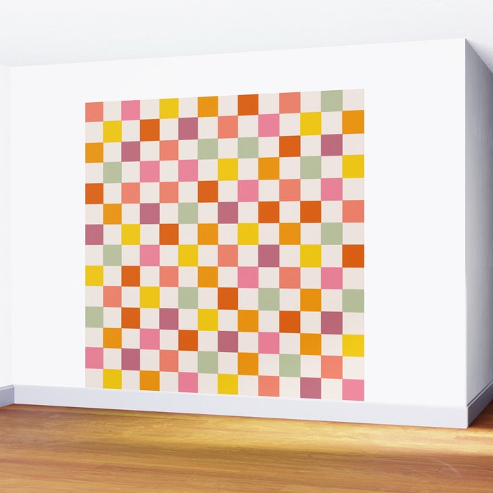 Candy Checkerboard  Wall Mural Gallery Image 2