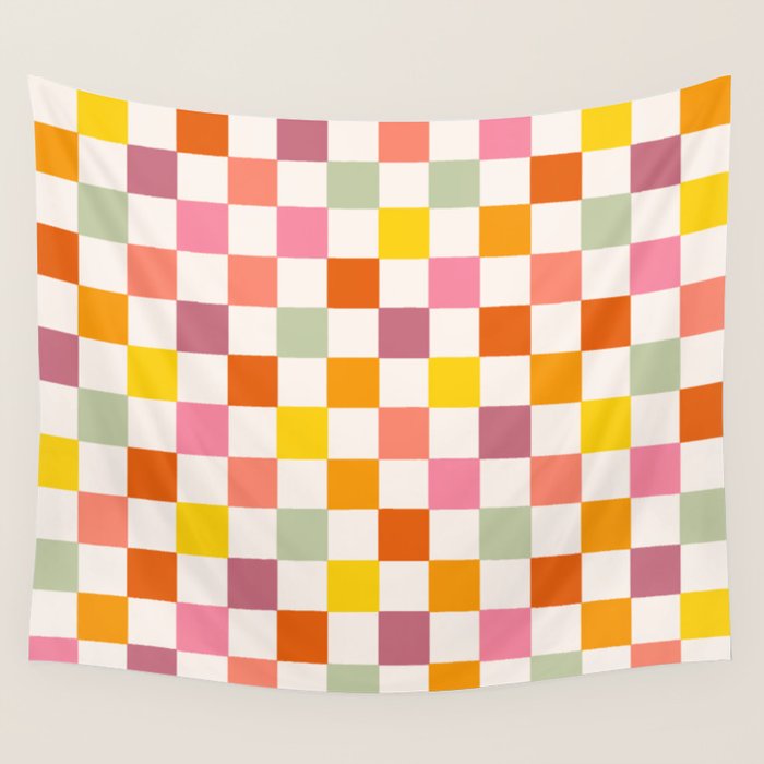 Candy Checkerboard  Wall Tapestry Gallery Image 1