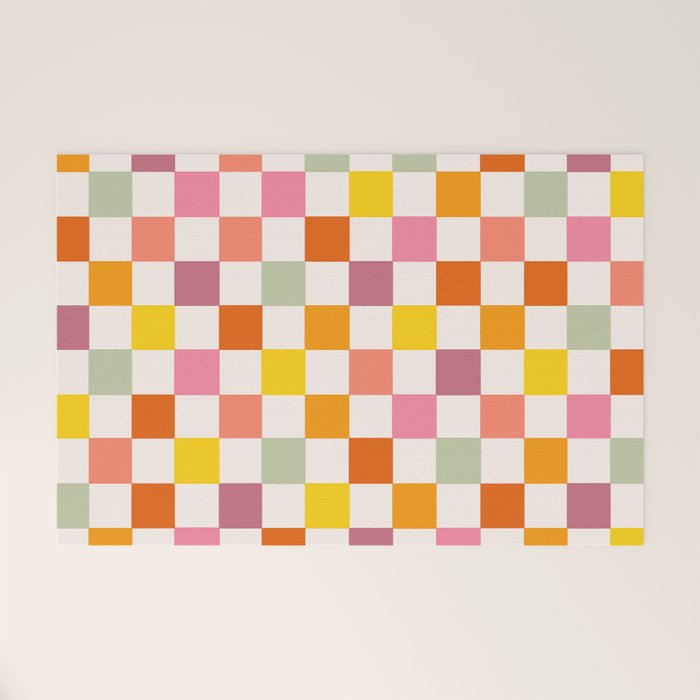 Candy Checkerboard  Welcome Mat Gallery Image 1
