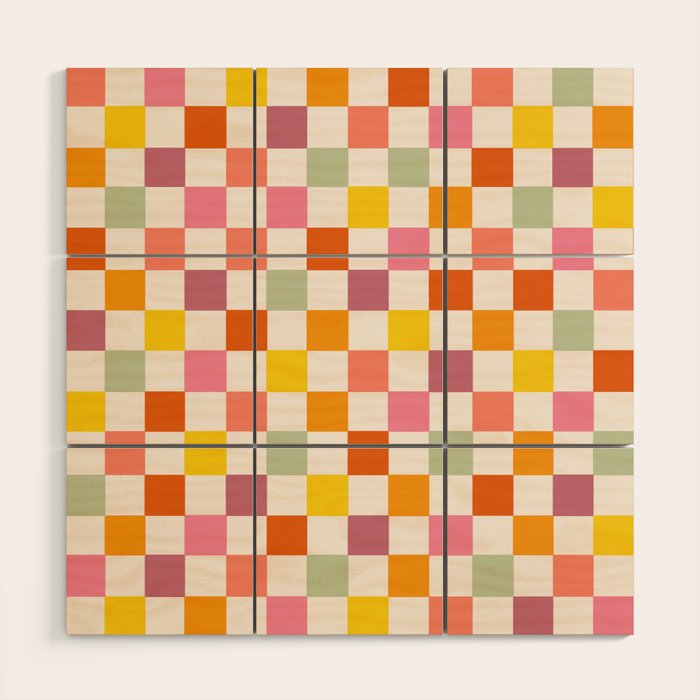 Candy Checkerboard  Wood Wall Art Gallery Image 1