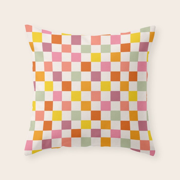 Candy Checkerboard  Throw Pillow Gallery Image 6