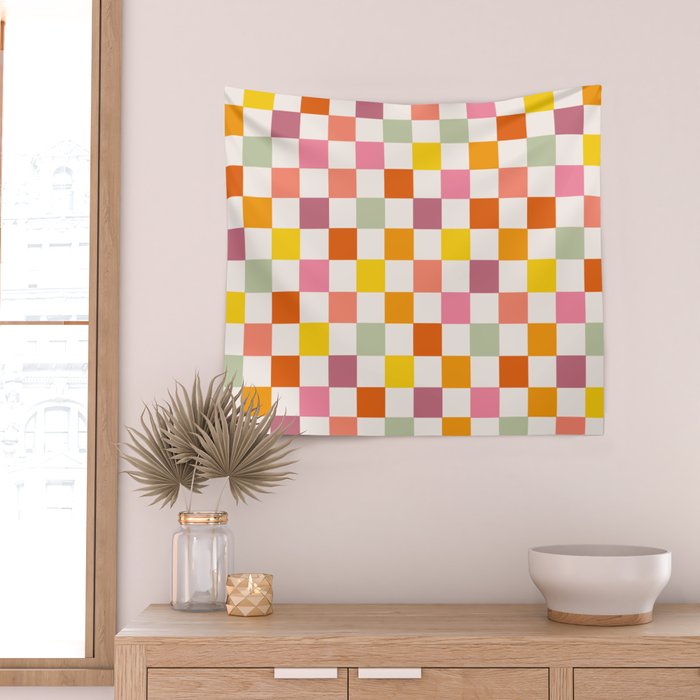 Candy Checkerboard  Wall Tapestry Gallery Image 2