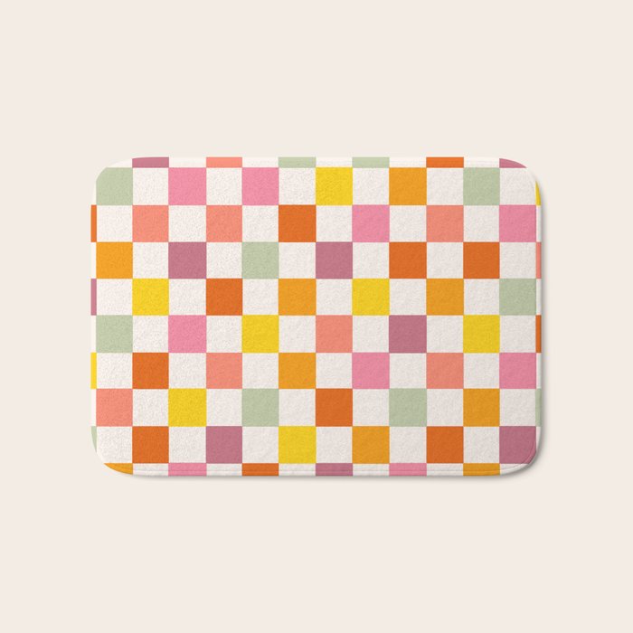 Candy Checkerboard  Bath Mat Gallery Image 1
