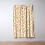 Triceratops Damask - Golden Window Curtain Gallery Image 3