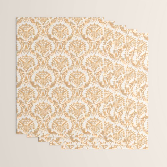 Triceratops Damask - Golden Wrapping Paper Gallery Image 3