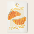 Croissants: Vintage Retro French Brunch Bakery Cafe Art Cutting Board Gallery Image 1