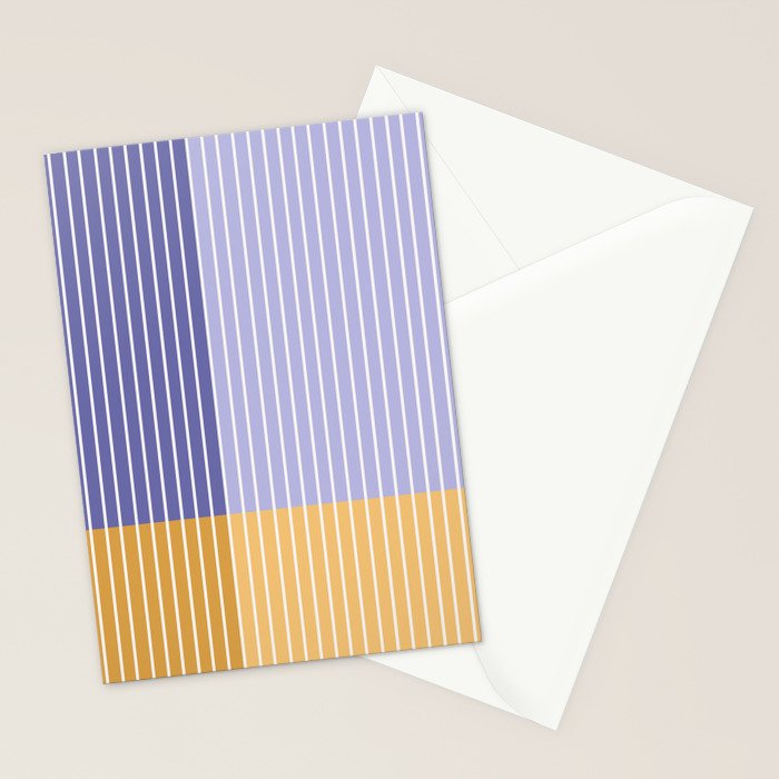 Color Block Line Abstract XXI Stationery Card Gallery Image 2