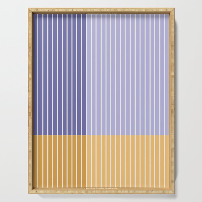 Color Block Line Abstract XXI Serving Tray Gallery Image 1