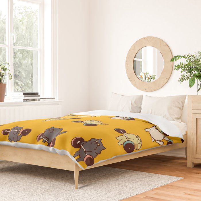Olympic Lifting Cat Duvet Cover Gallery Image 2