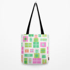 Retro Christmas Presents - Pink & Green Tote Bag Gallery Image 2