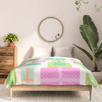 Retro Christmas Presents - Pink & Green Comforter Gallery Image 3