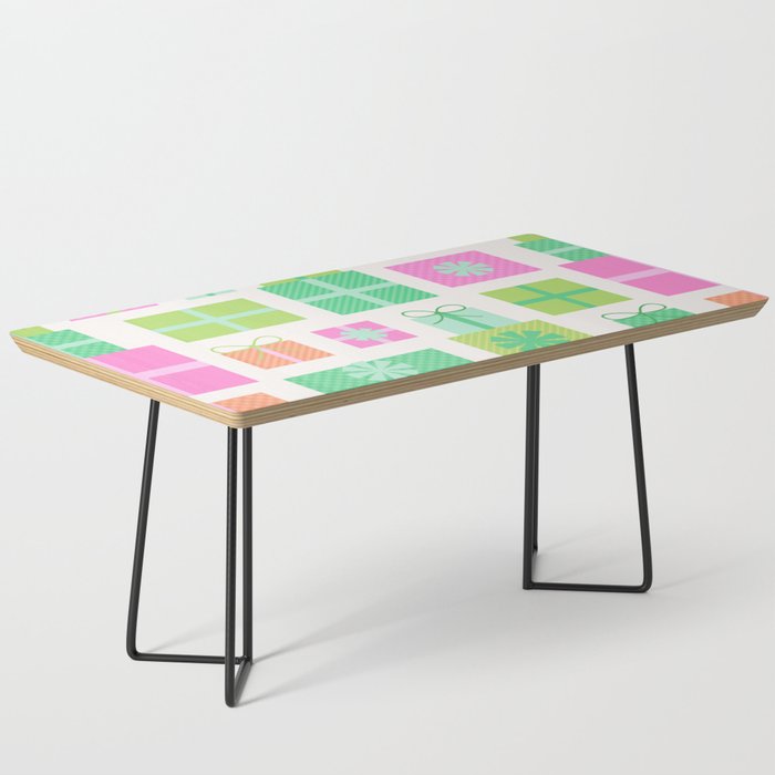 Retro Christmas Presents - Pink & Green Coffee Table Gallery Image 1