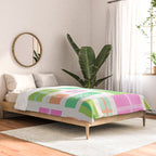 Retro Christmas Presents - Pink & Green Comforter Gallery Image 2