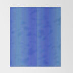 Blue Ultra Fine Stripe Narrow Vertical Pinstripe Pattern Throw Blanket Gallery Image 2
