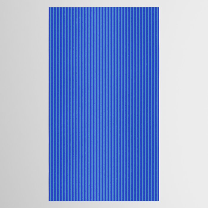 Blue Ultra Fine Stripe Narrow Vertical Pinstripe Pattern Tablecloth Gallery Image 2