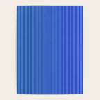 Blue Ultra Fine Stripe Narrow Vertical Pinstripe Pattern Poster Gallery Image 4