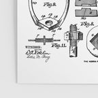 Gym Fitness Workout Dumbbell Kettlebell Vintage Patent Print Poster Gallery Image 3