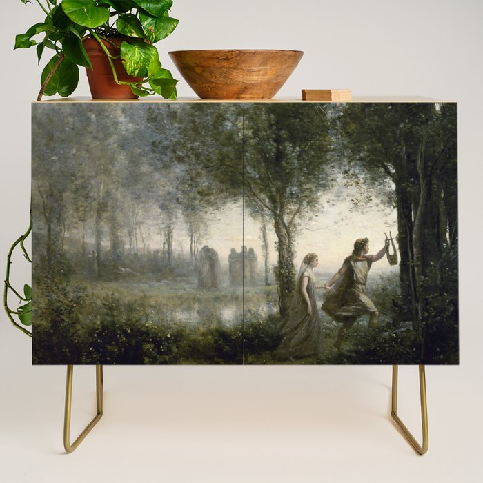 Orpheus Leading Eurydice from the Underworld - Jean-Baptiste-Camille Corot Credenza Gallery Image 1