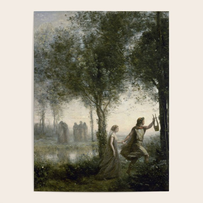 Orpheus Leading Eurydice from the Underworld - Jean-Baptiste-Camille Corot Poster Gallery Image 4