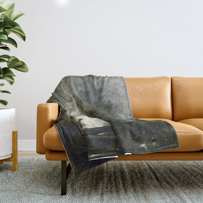 Orpheus Leading Eurydice from the Underworld - Jean-Baptiste-Camille Corot Throw Blanket Gallery Image 1