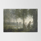 Orpheus Leading Eurydice from the Underworld - Jean-Baptiste-Camille Corot Rug Gallery Image 2