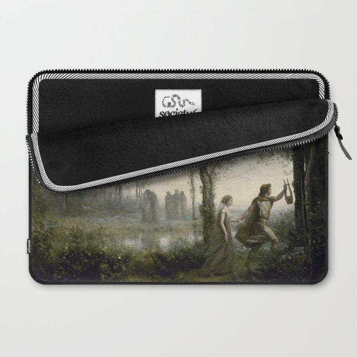 Orpheus Leading Eurydice from the Underworld - Jean-Baptiste-Camille Corot Laptop Sleeve Gallery Image 2