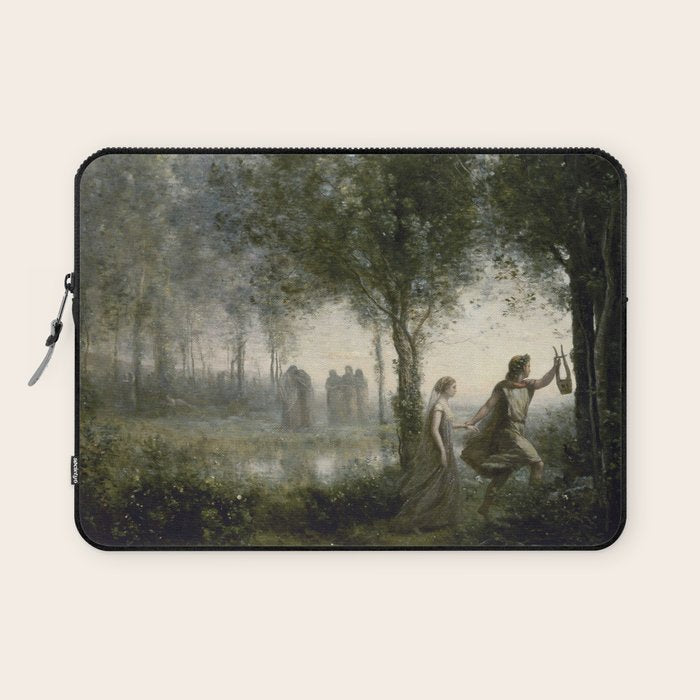 Orpheus Leading Eurydice from the Underworld - Jean-Baptiste-Camille Corot Laptop Sleeve Gallery Image 1