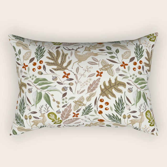 Christmas in the wild nature Rectangular Pillow Gallery Image 1