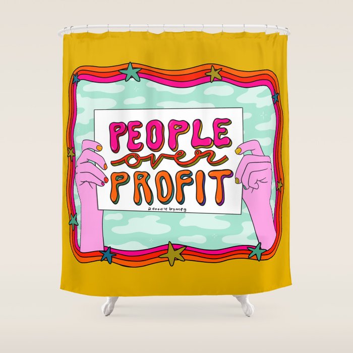 People Over Profit Shower Curtain Gallery Image 1