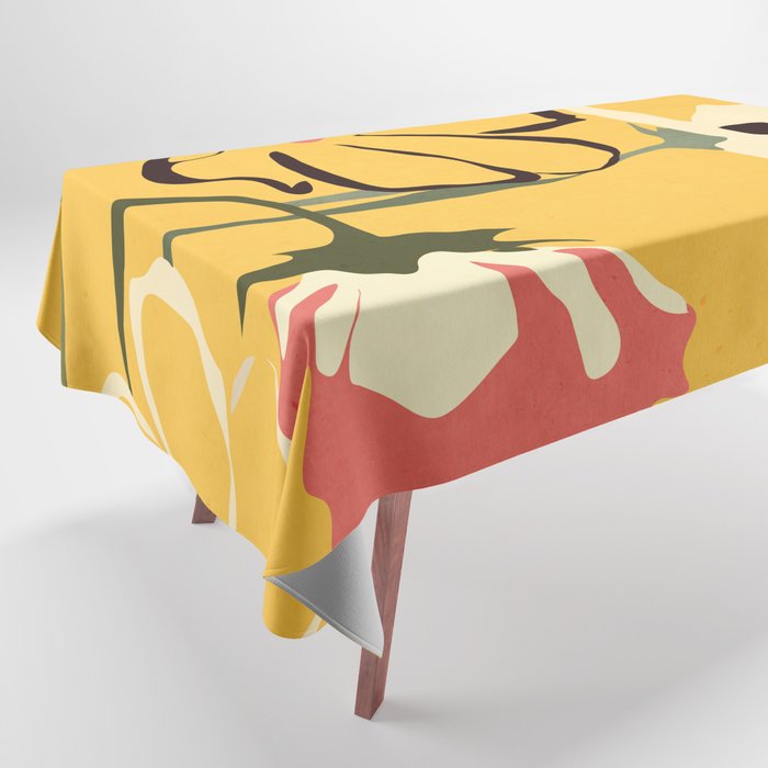 Modern Abstract Art Flowers 10 Tablecloth Gallery Image 1