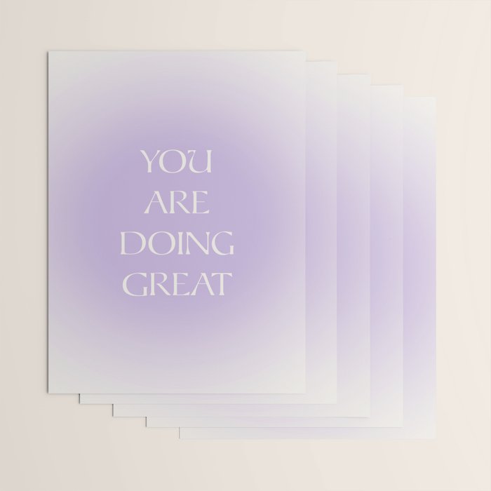 You Are Doing Great Lavender Gradient Wrapping Paper Gallery Image 3