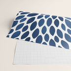 Floral Bloom, Dark Blue on White Wrapping Paper Gallery Image 2