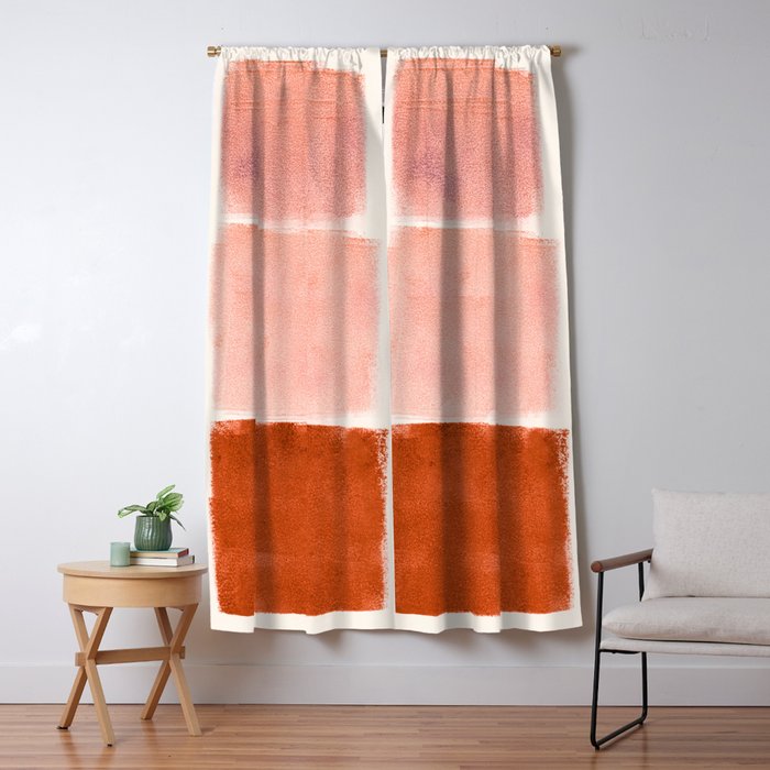 colorfields pink orange Window Curtain Gallery Image 5
