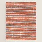 Rustic, Abstract Stripes Pattern in Terracotta Jigsaw Puzzle Gallery Image 1