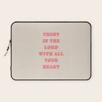 Trust In The Lord With All Your Heart Proverbs 3:5-6 Bible Verse Scripture Wall Art Christian Quote Laptop Sleeve Gallery Image 1