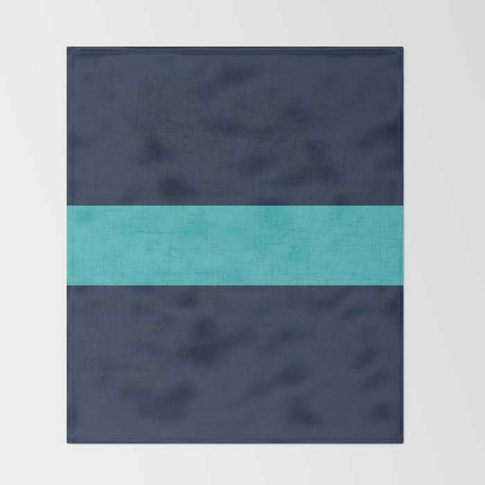 classic - navy and aqua Throw Blanket Gallery Image 2