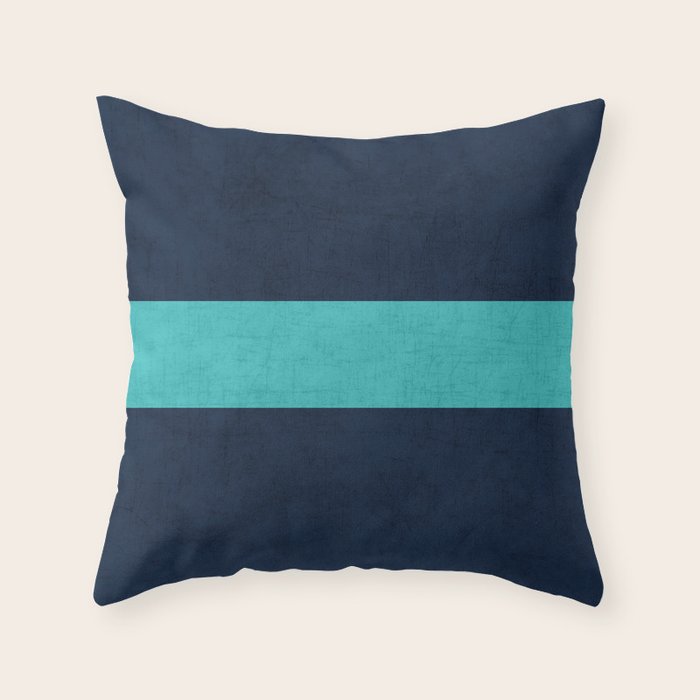 classic - navy and aqua Throw Pillow Gallery Image 6