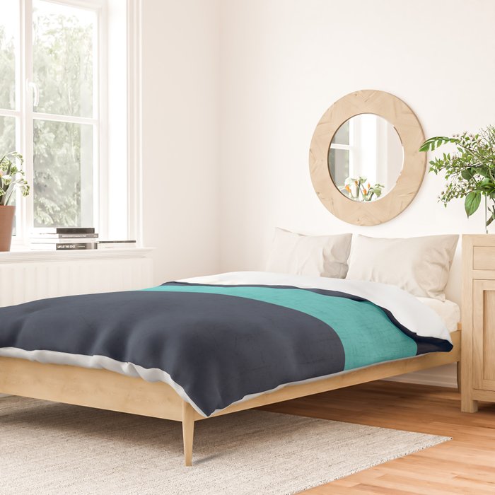 classic - navy and aqua Duvet Cover Gallery Image 2