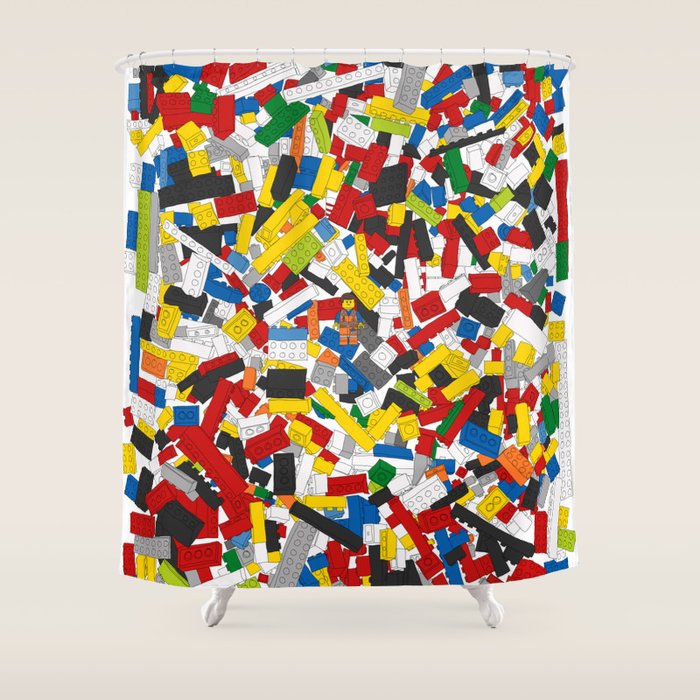 The Lego Movie Shower Curtain Gallery Image 1