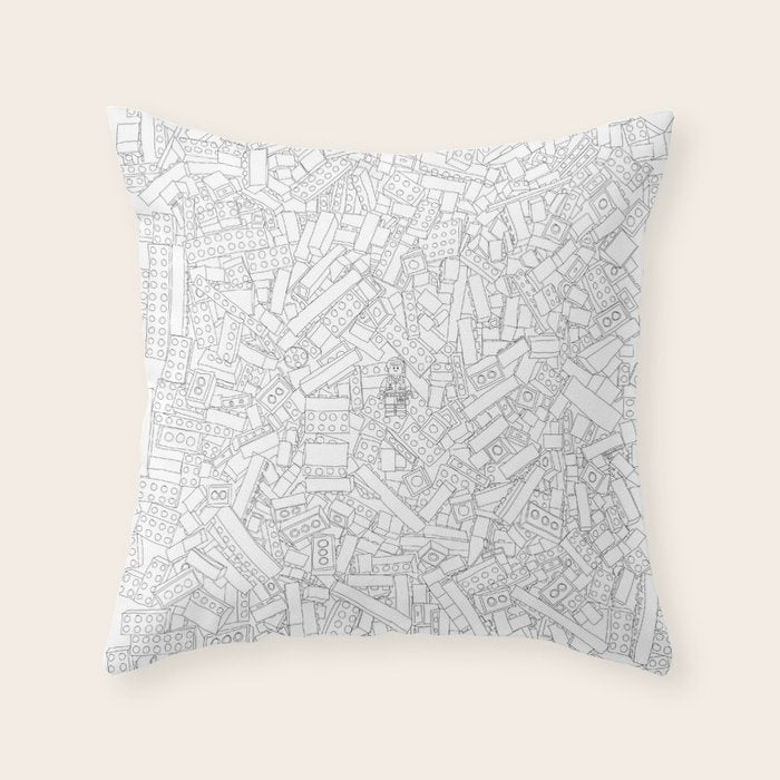 The Lego Movie âÂ Colouring Book Version Throw Pillow Gallery Image 1