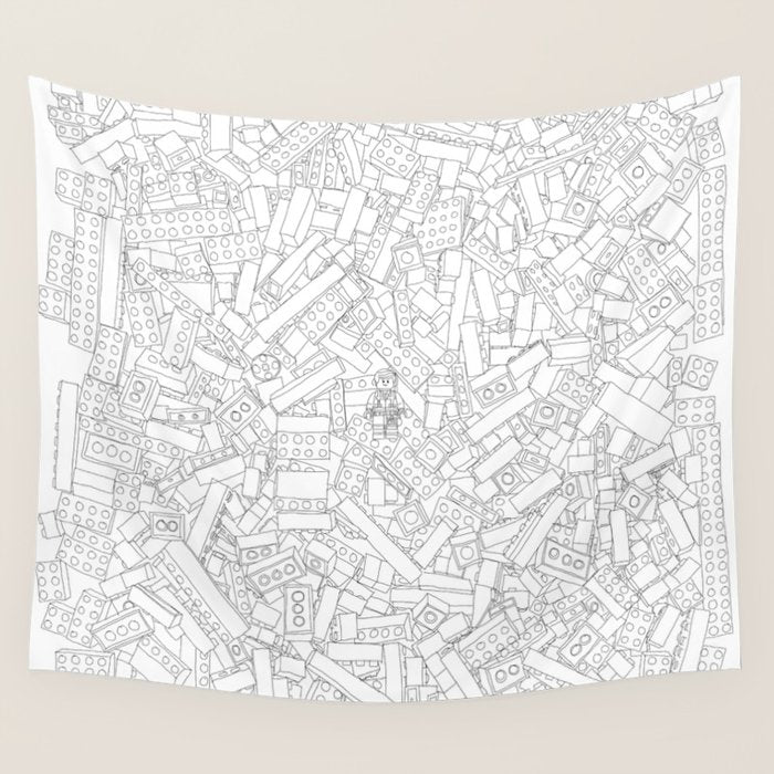 The Lego Movie âÂ Colouring Book Version Wall Tapestry Gallery Image 1