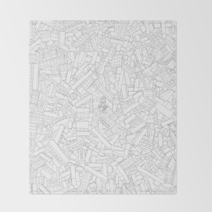 The Lego Movie âÂ Colouring Book Version Throw Blanket Gallery Image 2