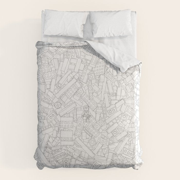 The Lego Movie âÂ Colouring Book Version Duvet Cover Gallery Image 6