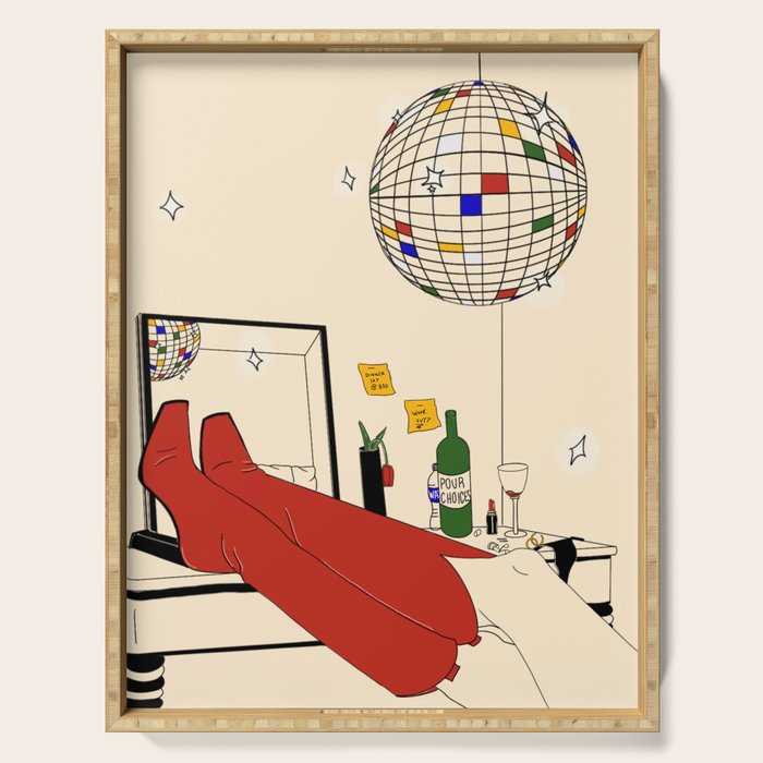 on my way  Serving Tray Gallery Image 1